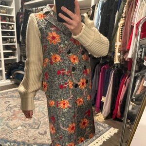 Endless Rose Floral Knit Sleeve Coat size small